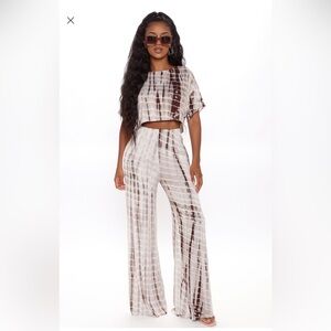 Fashion Nova Tie Dye More Freedom Pant Set